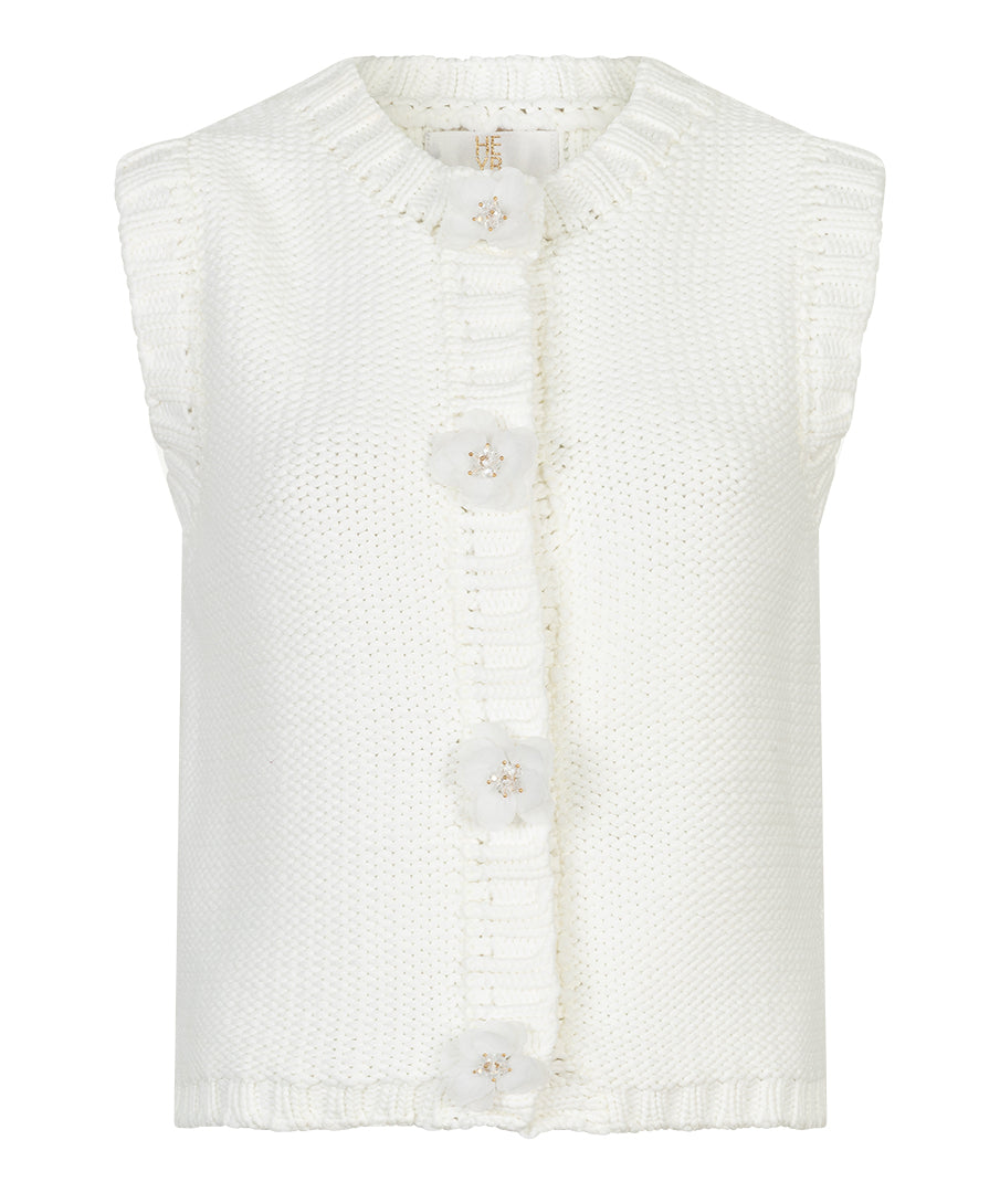 Flower Gilet ~ White