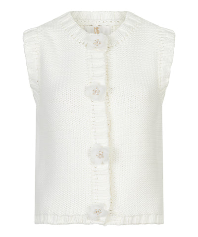 Flower Gilet ~ White