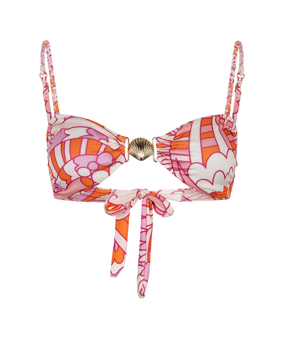 Tammy Top ~ Pink/Orange Print
