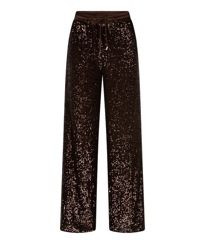 HARPER TROUSERS - SHINEY BROWN