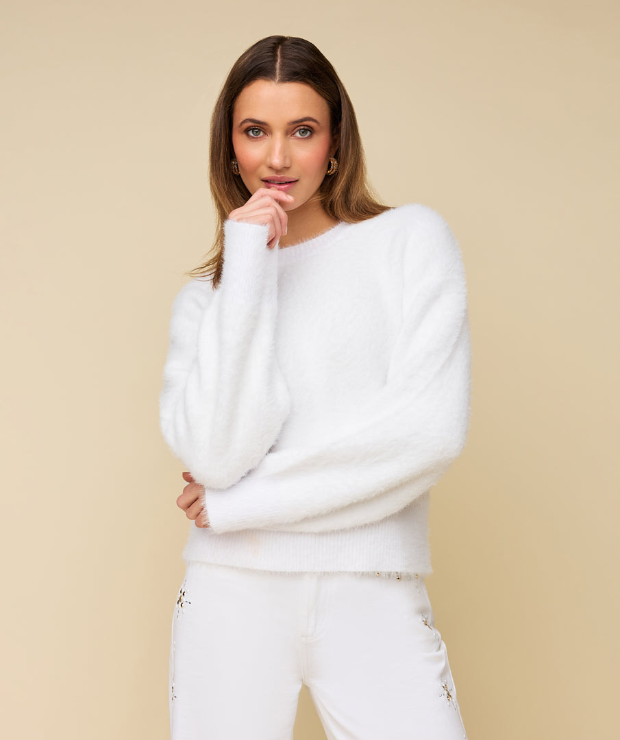 FAUVE SWEATER - WHITE