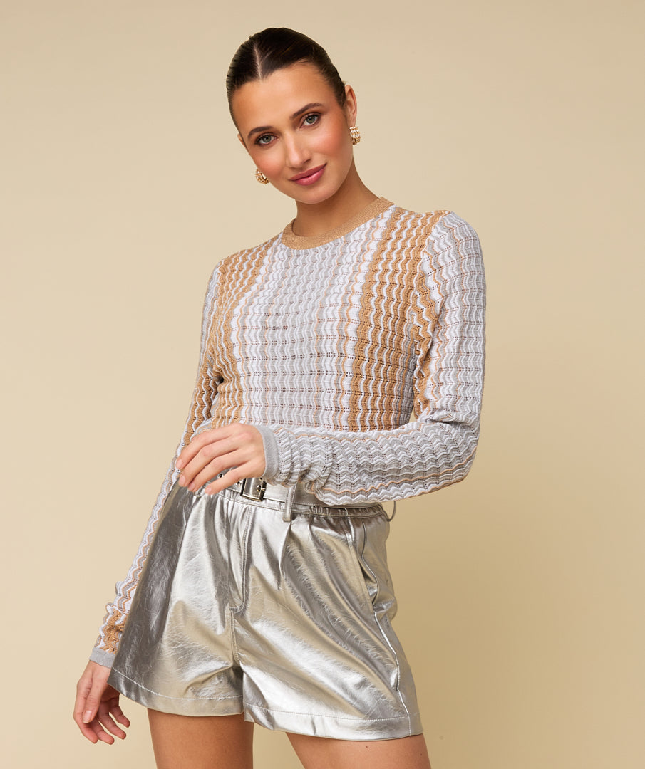 Zoe top - Silver/Gold