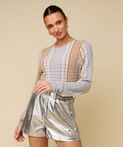 Zoe top - Silver/Gold