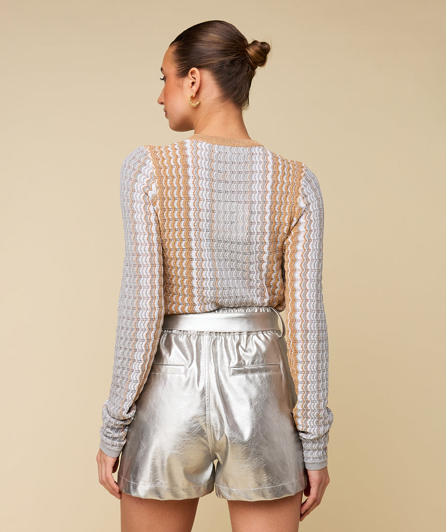 Zoe top - Silver/Gold