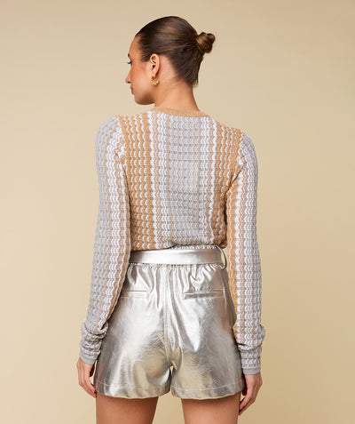 Zoe top - Silver/Gold