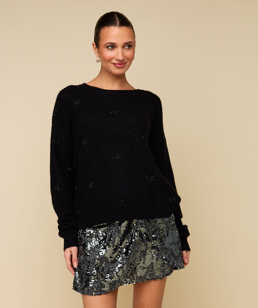 MILU SWEATER - ZWART
