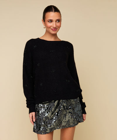 MILU SWEATER - ZWART