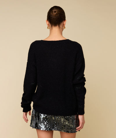 MILU SWEATER - ZWART