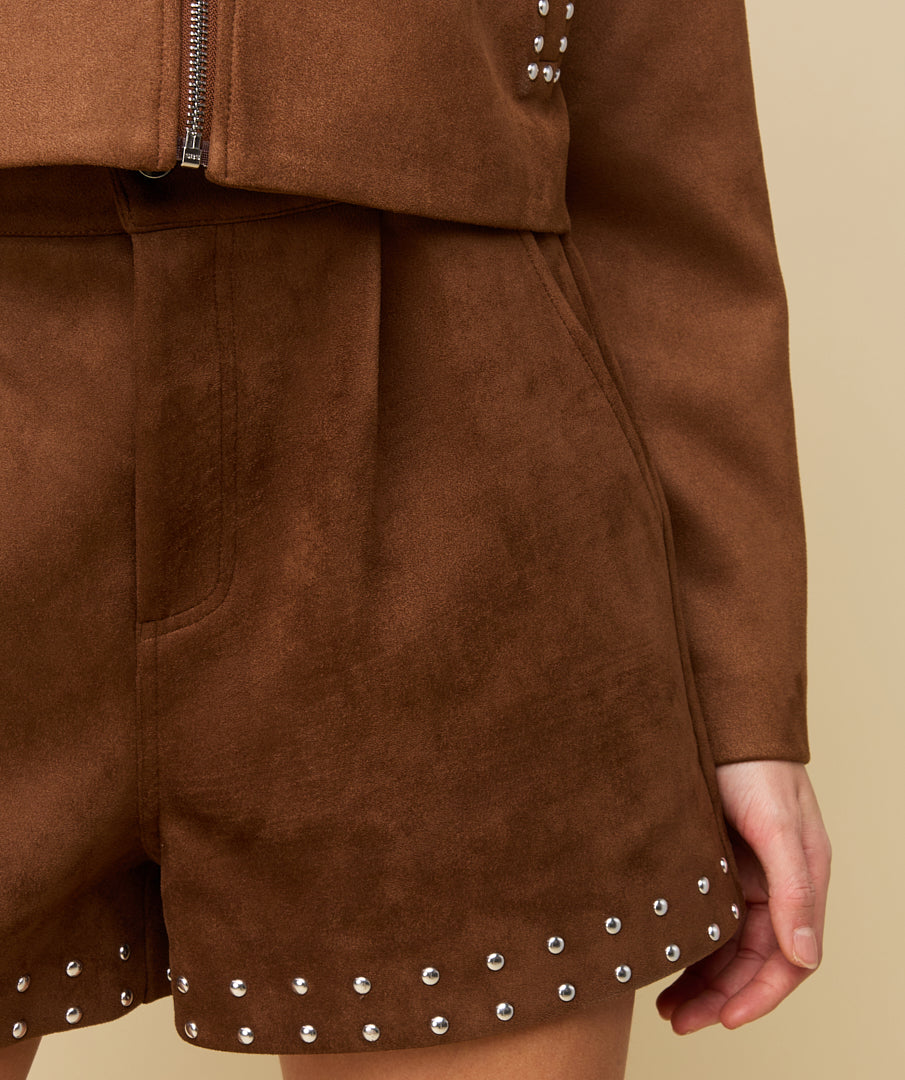 GEMMA SHORT - CAMEL