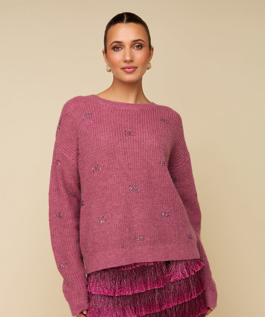 MILU SWEATER - DARK PINK