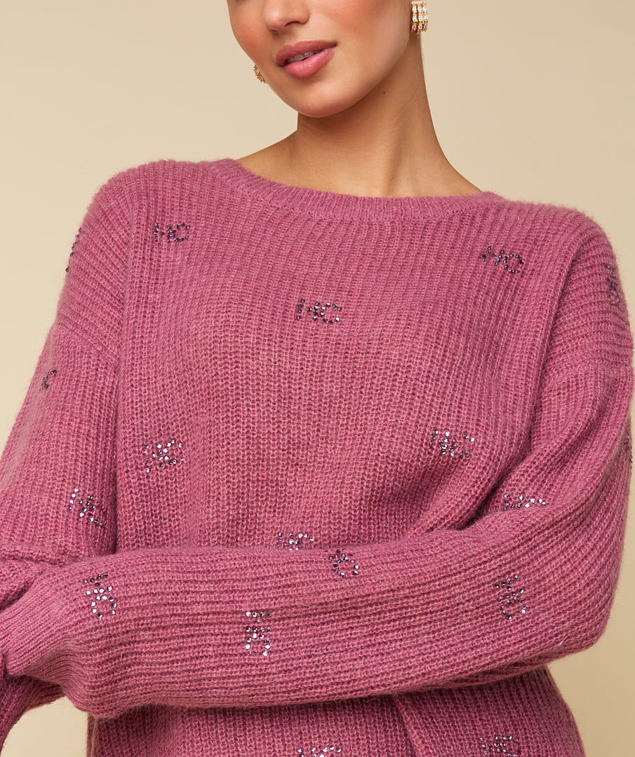 MILU SWEATER - DARK PINK