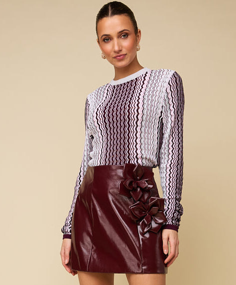 Zoe top - Blush/Bordeaux