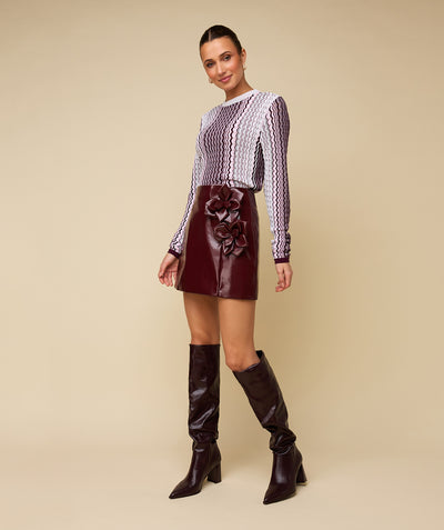 Zoe top - Blush/Bordeaux
