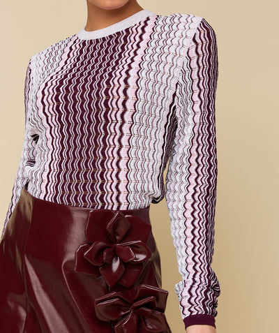 Zoe top - Blush/Bordeaux