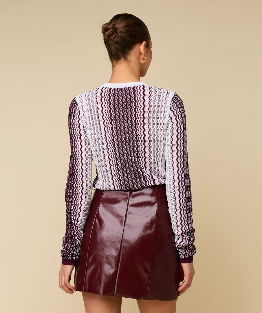 Zoe top - Blush/Bordeaux