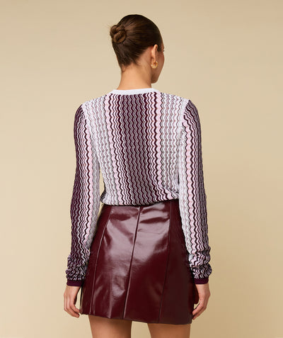 Zoe top - Blush/Bordeaux