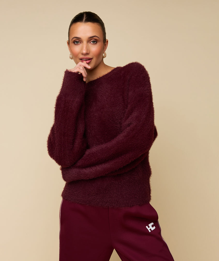 FAUVE SWEATER - BORDEAUX