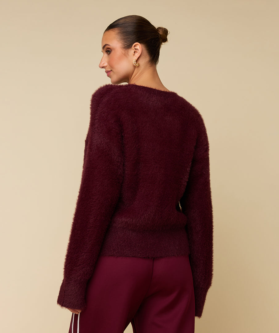 FAUVE SWEATER - BORDEAUX