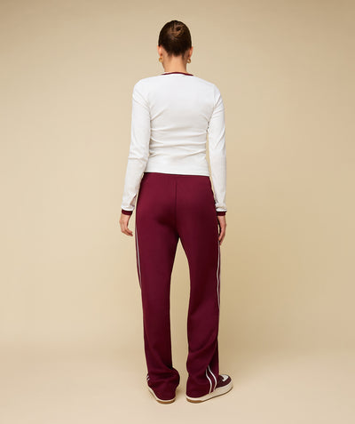 HC LONG SLEEVE - WHITE/BURGUNDY