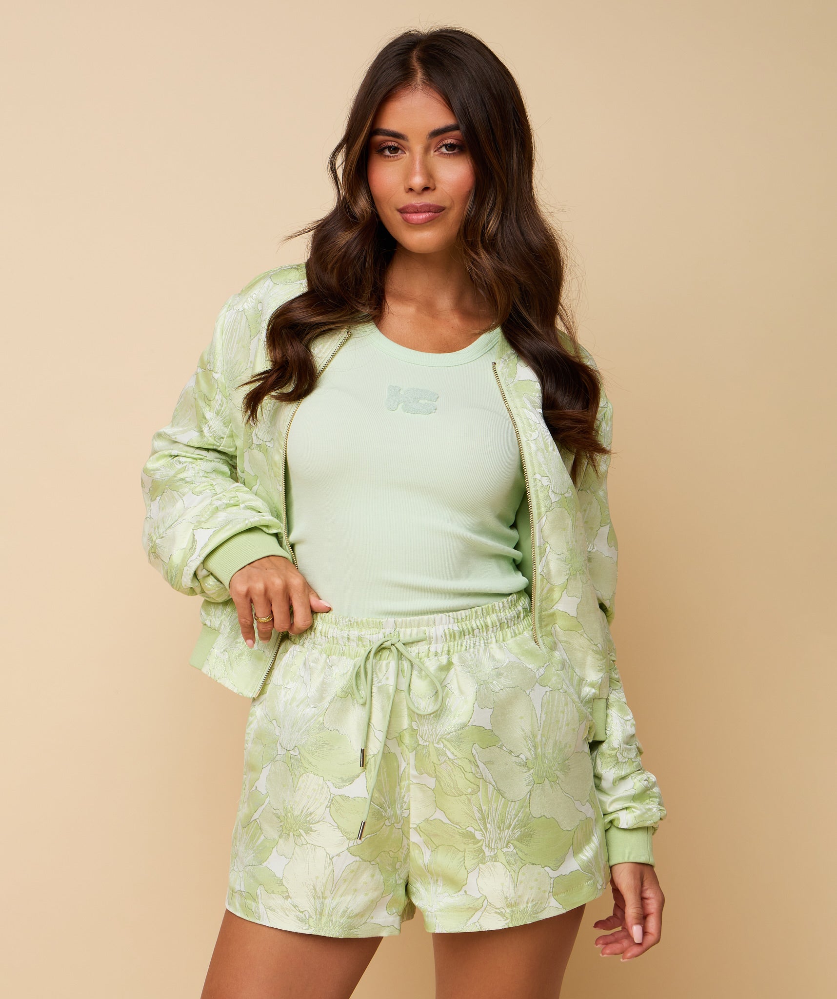 Fae Bomber ~ Green Print