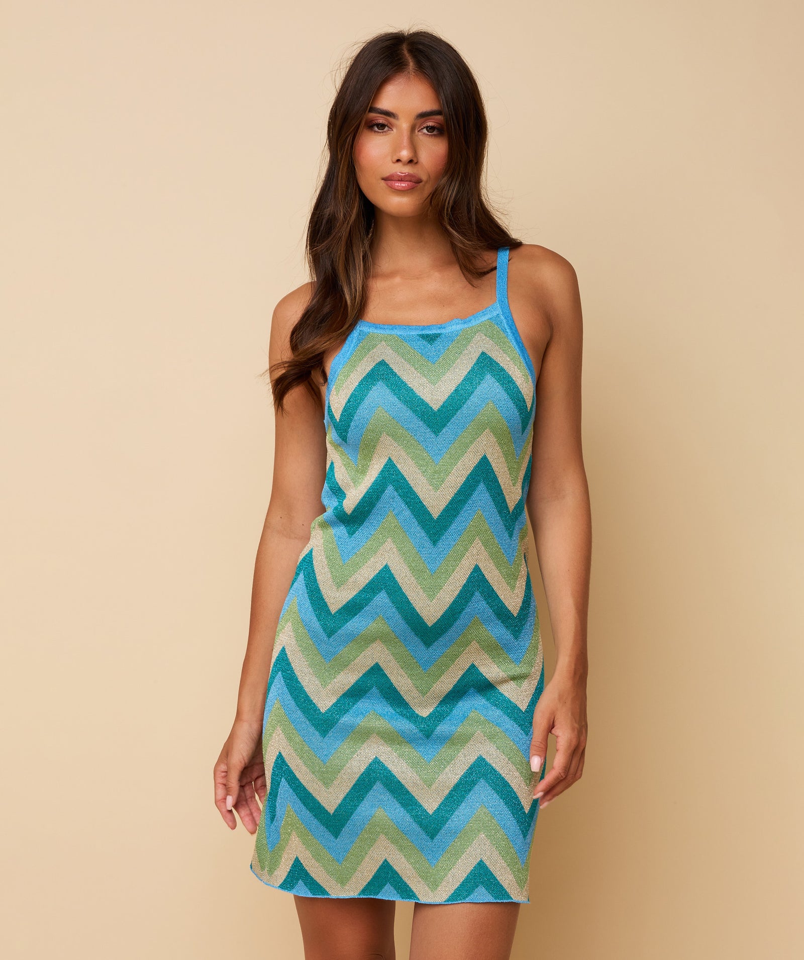 Aruba Dress ~ Blue/Gold