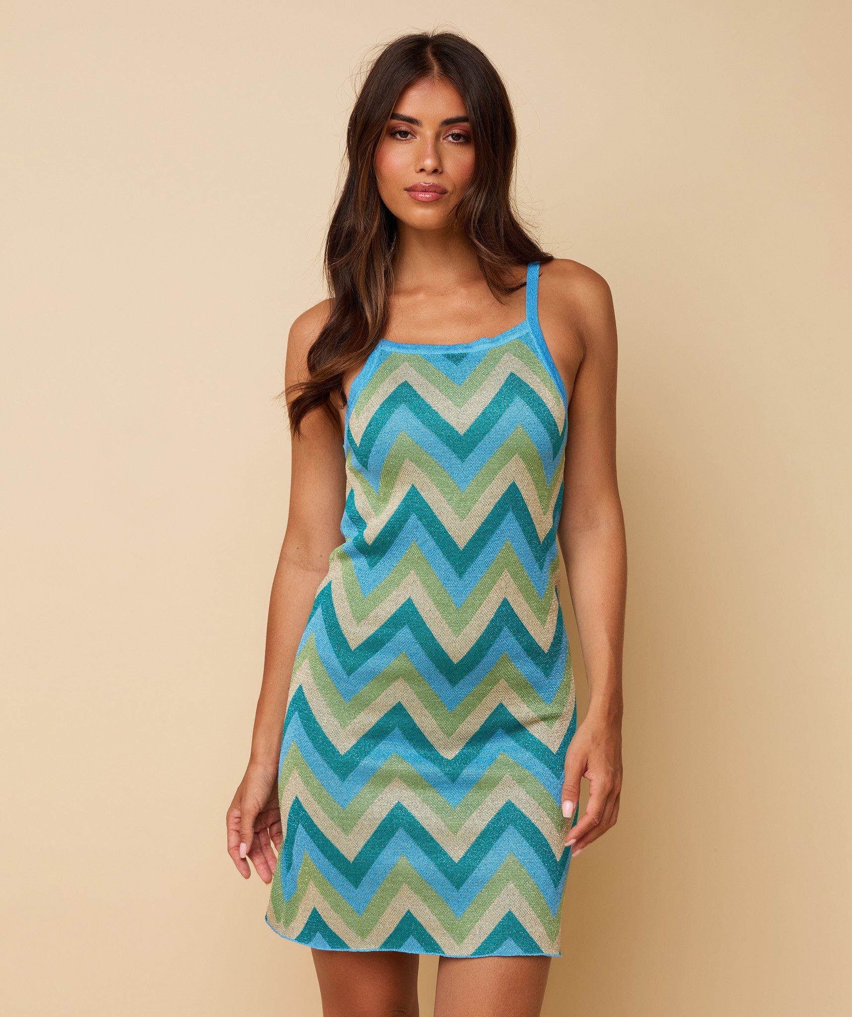 Aruba Dress ~ Blue/Gold
