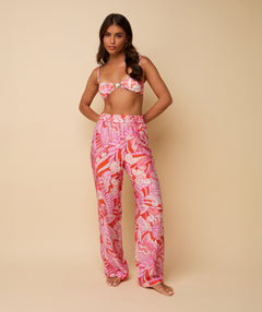 Coco Trousers ~ Pink/Orange Print