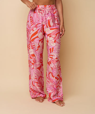 Coco Trousers ~ Pink/Orange Print