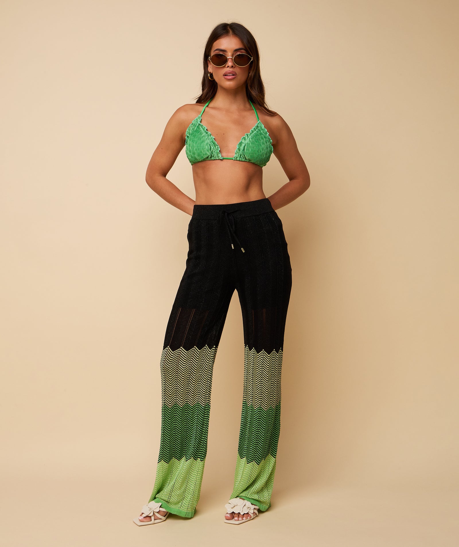 Dani Trousers ~ Black / Green