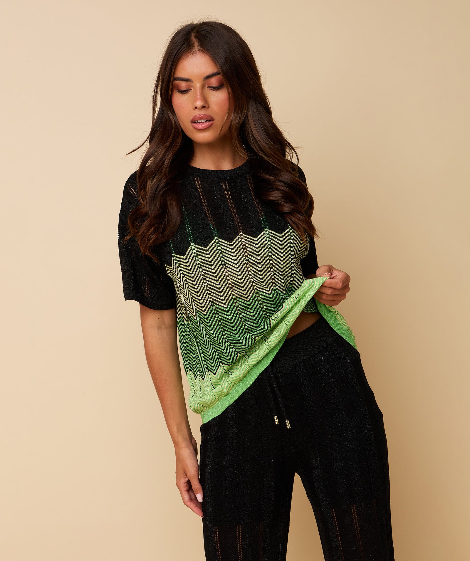 Dani T-Shirt ~ Black / Green
