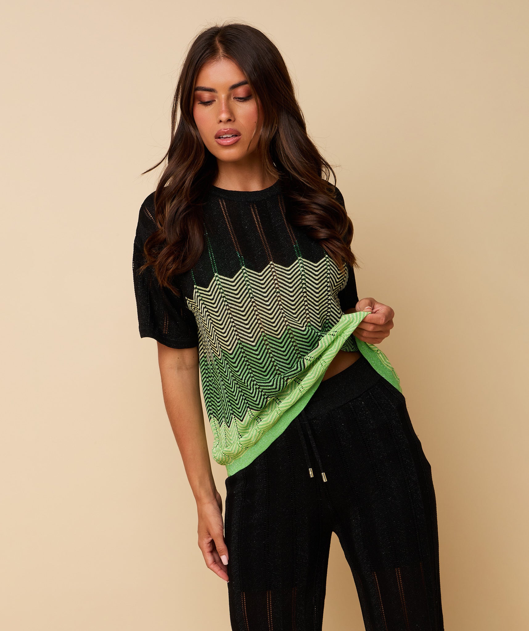 Dani T-Shirt ~ Black / Green