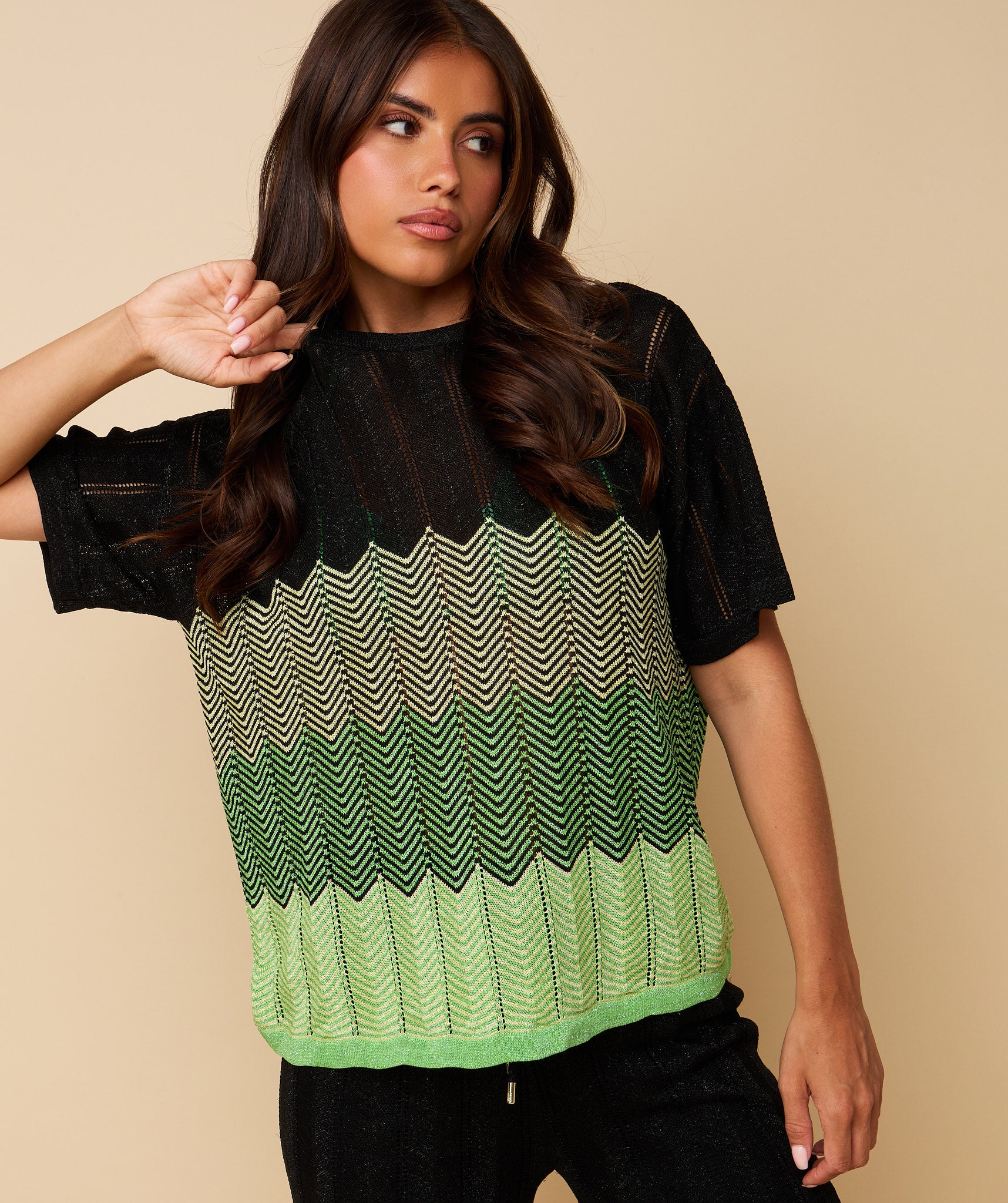 Dani T-Shirt ~ Black / Green