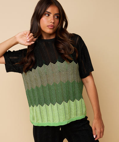 Dani T-Shirt ~ Black / Green