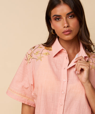 Sav Blouse ~ Pink Salt