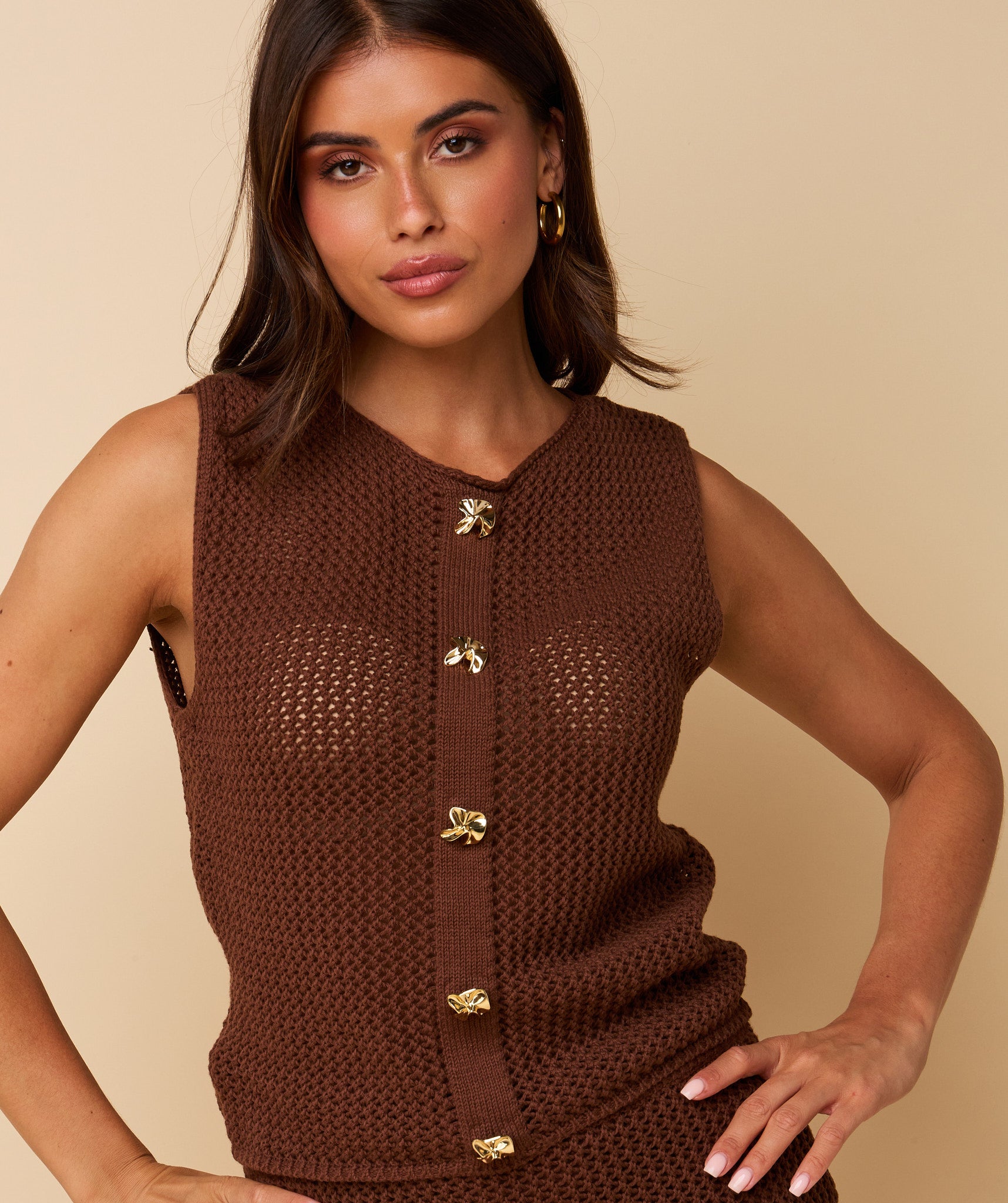 Rose Top ~ Brown