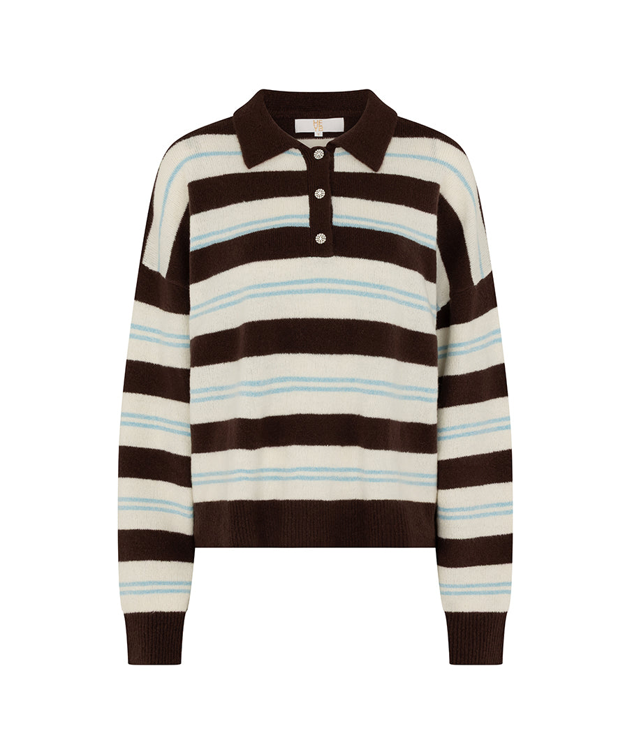 YVE POLO - BROWN/BLUE