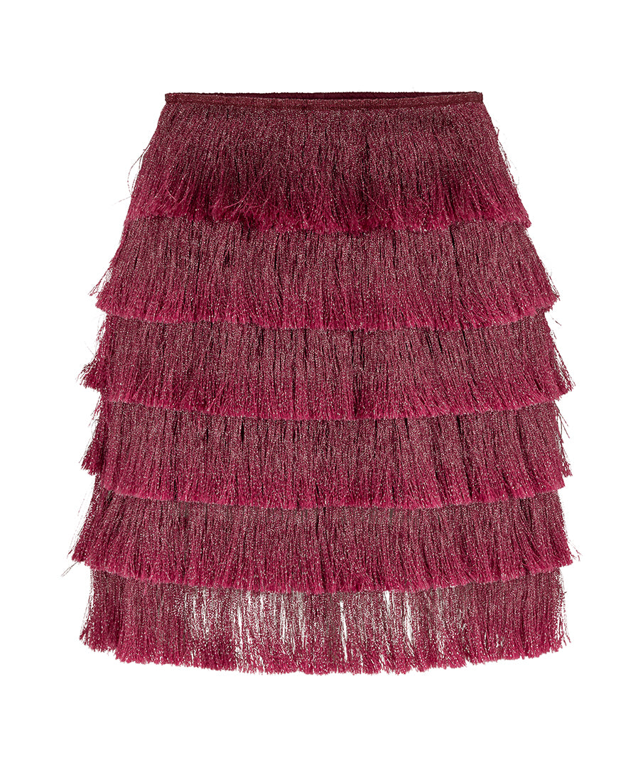 Party Skirt - Metallic Wine