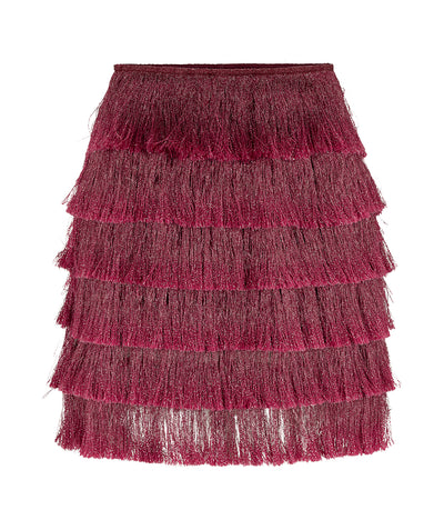 Party Skirt - Metallic Wine