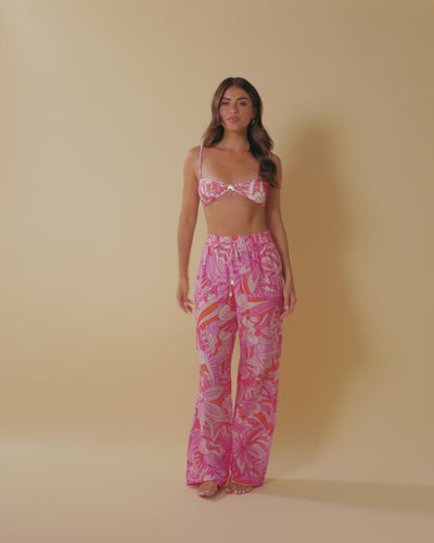 Tammy Top ~ Pink/Orange Print