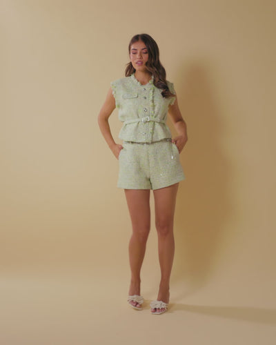 Summer Gilet ~ Green / Blue