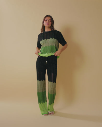 Dani Trousers ~ Black / Green